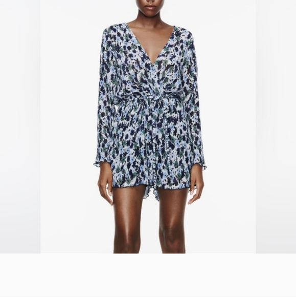 Zara - Multicolored Printed Pleated romper Size: xl - Picture 1 of 9